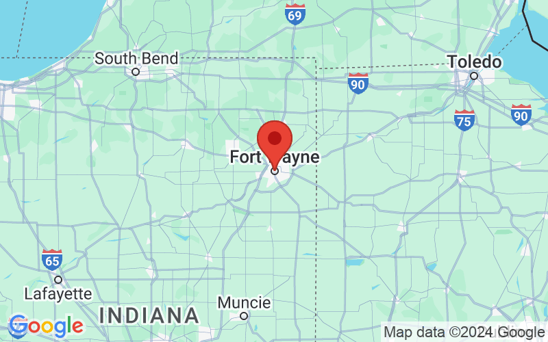 Map of Fort Wayne, Indiana